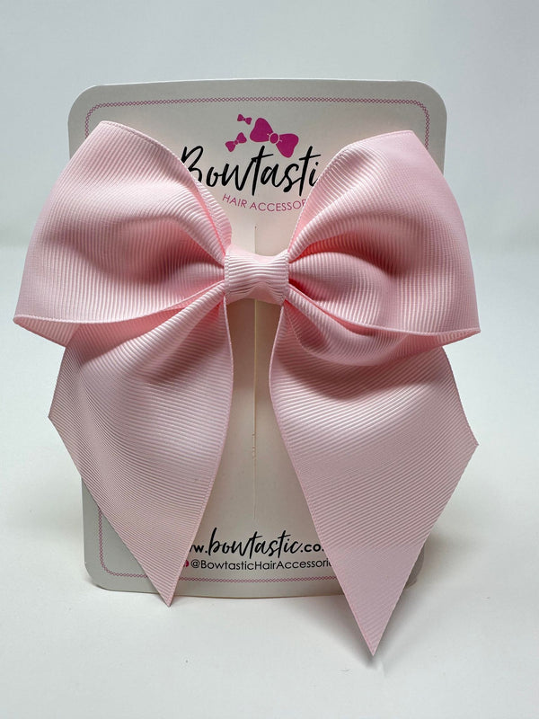 5 Inch Tail Bow - Powder Pink