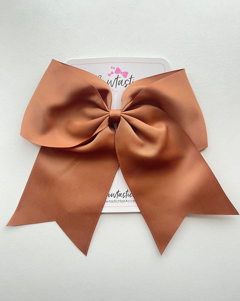 7 Inch Cheer Bow - Chipmunk