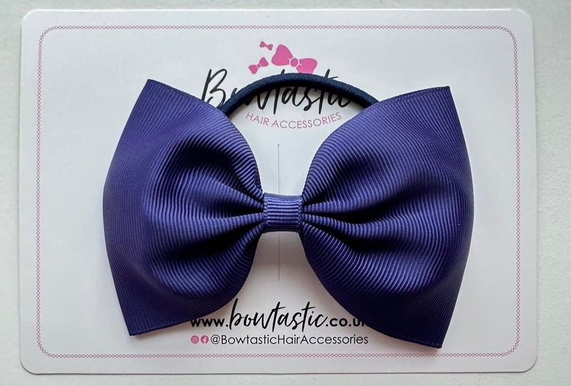 4.5 Inch Tuxedo Bow Bobble - Ink Blue