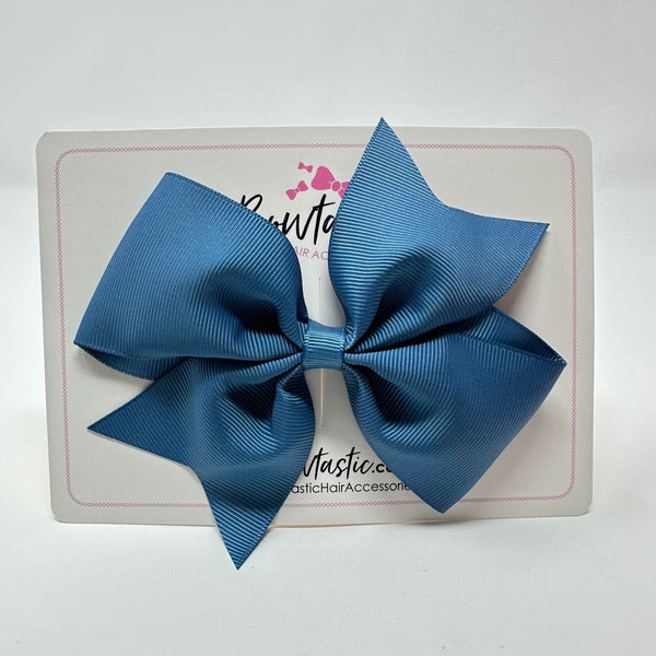 5 Inch Flat Bow - Antique Blue