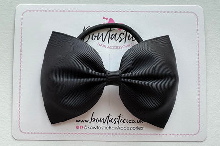 4.5 Inch Tuxedo Bow Bobble - Black