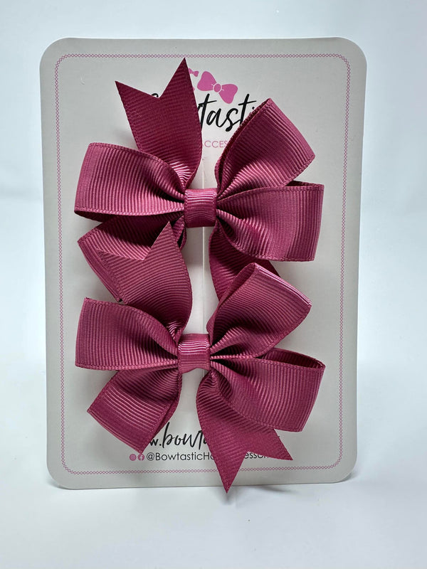 3 Inch Pinwheel Bow - Victorian Rose - 2 Pack