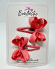 2 Inch Bow Snap Clip - Dusty Rose - 2 Pack