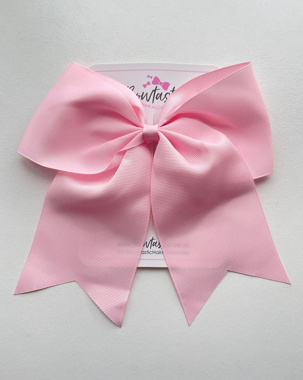7 Inch Cheer Bow - Pearl Pink