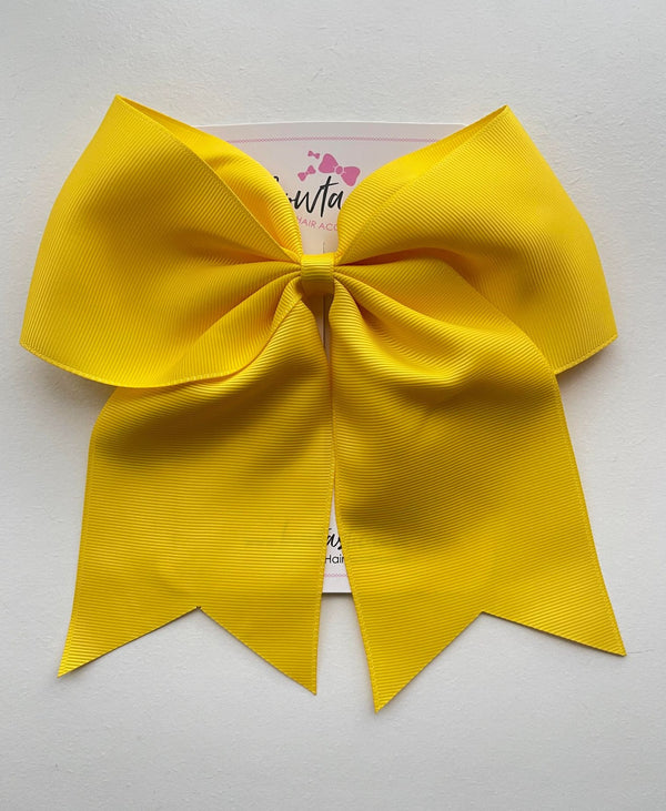 7 Inch Cheer Bow - Daffodil