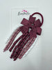 3 Inch Pinwheel Corker Bobble - Burgundy & White Gingham