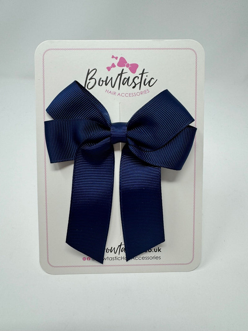 3.5 Inch Tail Bow - Navy