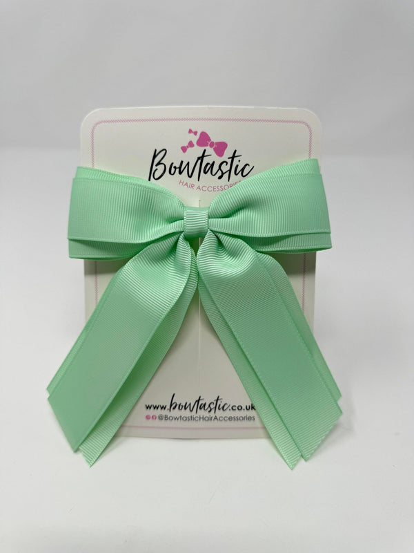4.5 Inch Tail Bow - Pastel Green