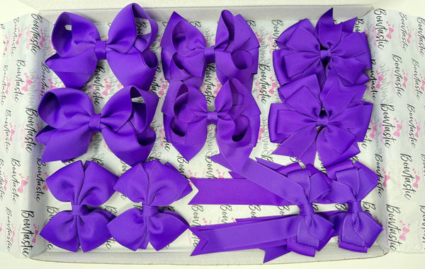 School Bundle - 5 Matching Pairs - Purple - Clips