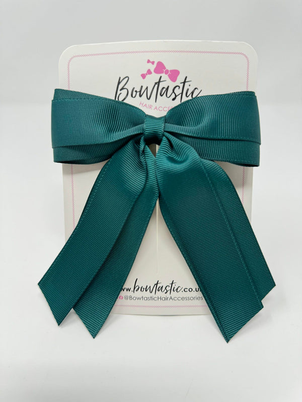 4.5 Inch Tail Bow - Teal