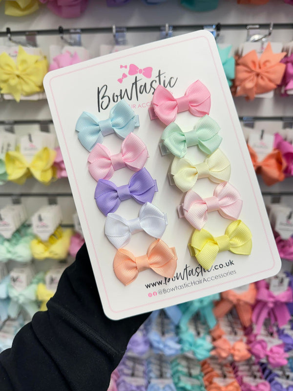 Bow Set - 2 Inch - Pastels - 10 Pack