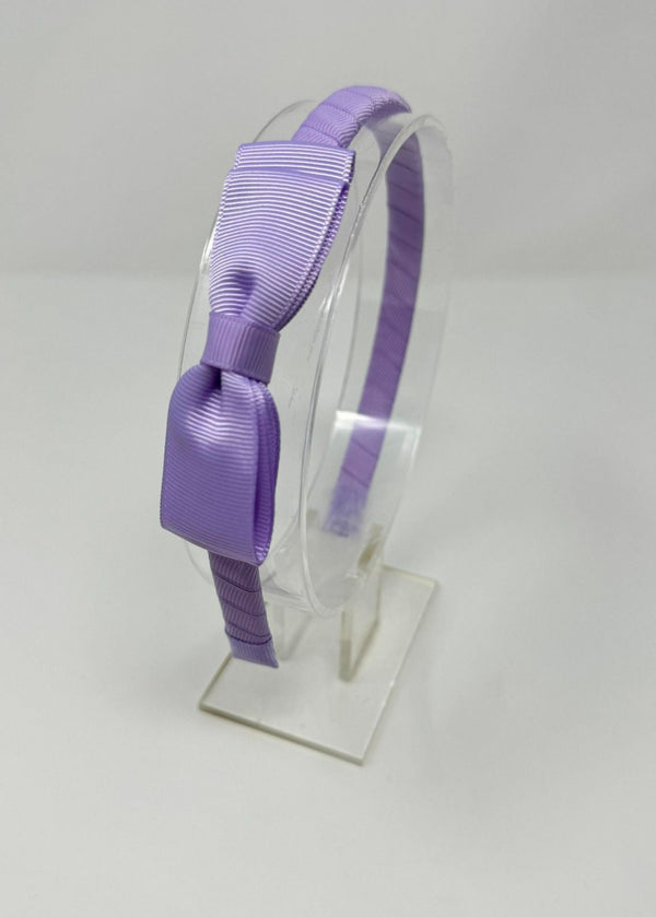 3 Inch Flat Bow Alice Band - Light Orchid