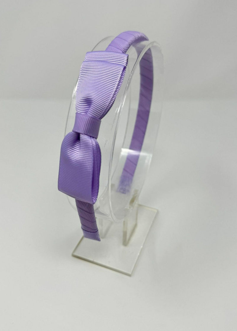 3 Inch Flat Bow Alice Band - Light Orchid