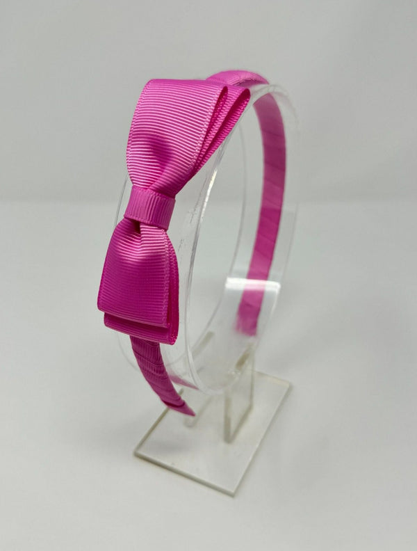 3 Inch Flat Bow Alice Band - Rose Bloom