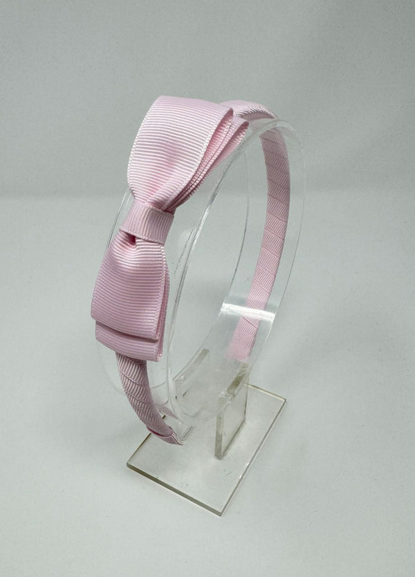 3 Inch Flat Bow Alice Band - Icy Pink