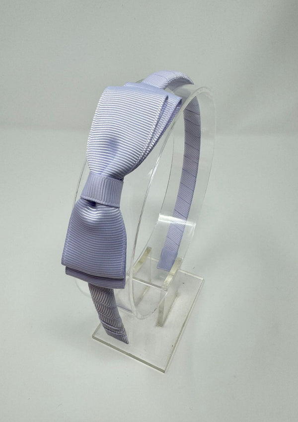 3 Inch Flat Bow Alice Band - Lilac Mist