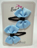 2.5 Inch Butterfly Snap Clips - Black & Blue Topaz - 2 Pack
