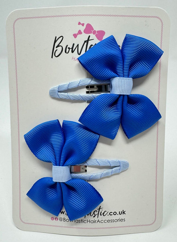 2.5 Inch Butterfly Snap Clips - Royal Blue & Bluebell - 2 Pack