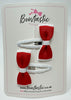 1.75 Inch Snap Clip - Red & White - 2 Pack
