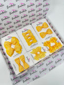 School Gingham Bundle - Yellow Gingham - 14 Pack - Backing Cards Not Included