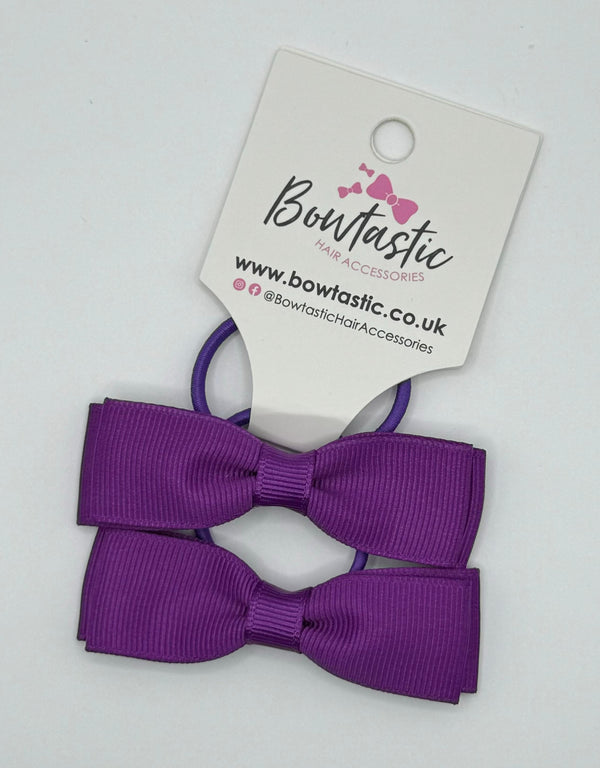 2.75 Inch Flat Bow Thin Elastic - Ultra Violet - 2 Pack