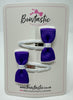 1.75 Inch Snap Clip - Purple & White - 2 Pack