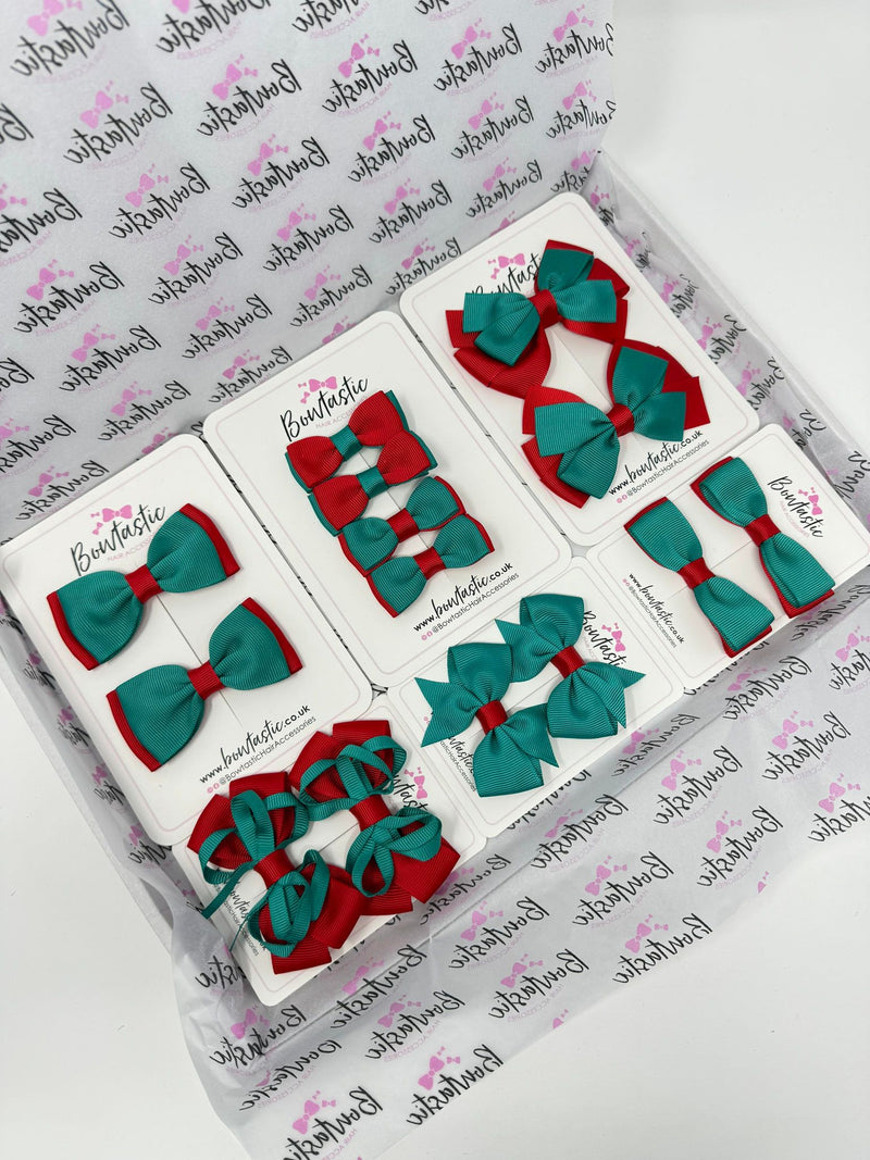 School Bundle - Jade Green & Red - 14 Pack