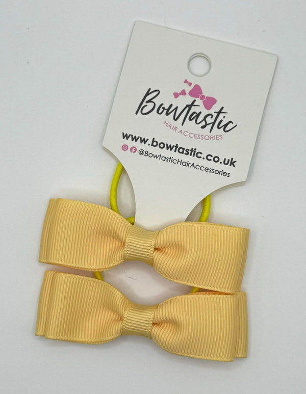 2.75 Inch Flat Bow Thin Elastic - Buttercup - 2 Pack