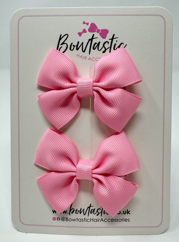 2.5 Inch Butterfly Bows - Rose Pink - 2 Pack
