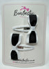 2.5 Inch Tuxedo Snap Clip - Black & White - 2 Pack