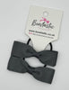 2.75 Inch Flat Bow Thin Elastic - Charcoal - 2 Pack
