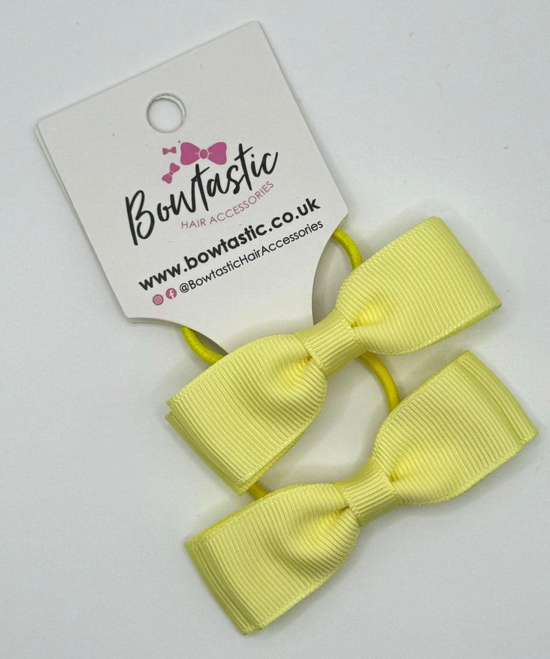 2.75 Inch Flat Bow Thin Elastic - Baby Maize - 2 Pack