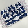 School Bundle - 5 Matching Pairs - Navy & White - Clips & Bobbles