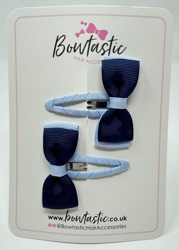 1.75 Inch Snap Clip - Navy & Bluebell - 2 Pack