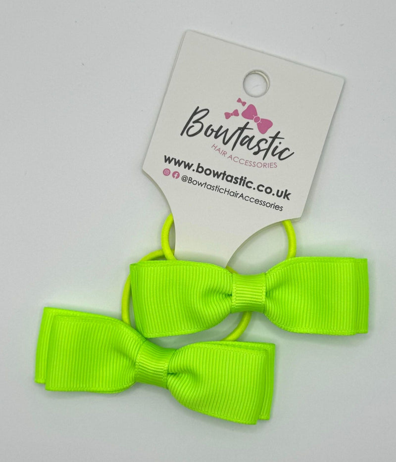 2.75 Inch Flat Bow Thin Elastic - Key Lime - 2 Pack