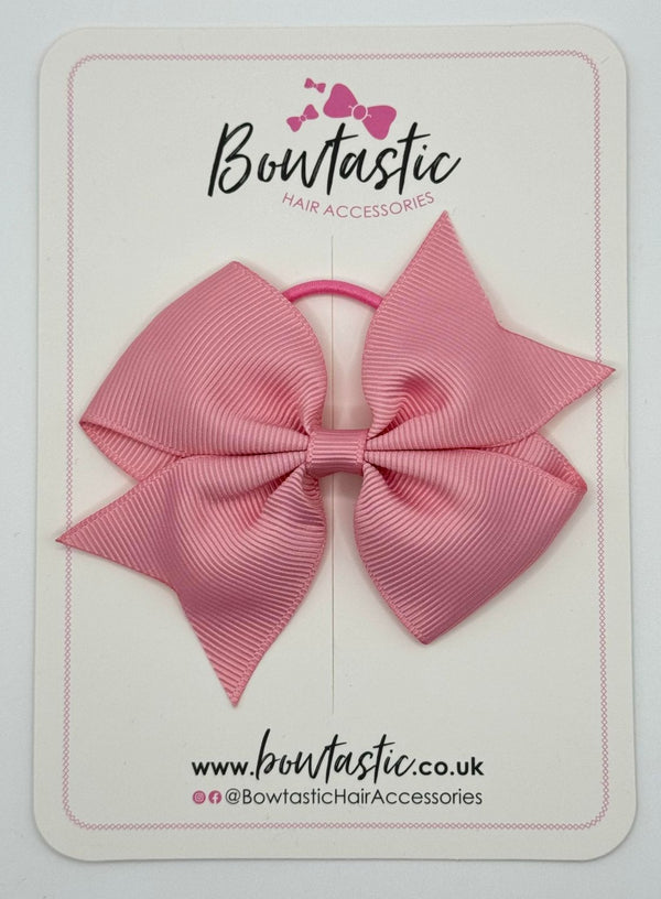 3.5 Inch Flat Bow Thin Elastic - Peony