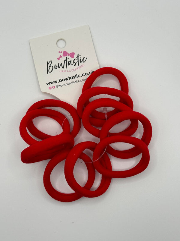 Hair Bobbles - Red - 10 pack