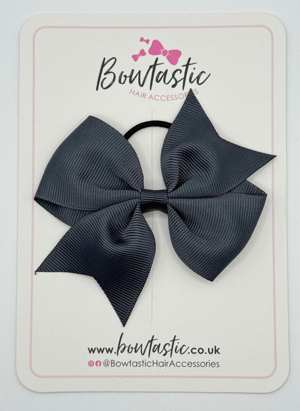 3.5 Inch Flat Bow Thin Elastic - Charcoal