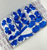 School Bundle - 5 Matching Pairs - Royal Blue & White - Clips & Bobbles