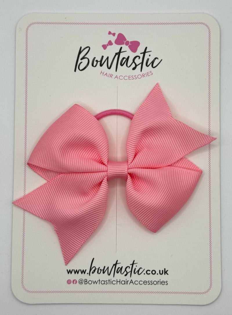 3.5 Inch Flat Bow Thin Elastic - Rose Pink