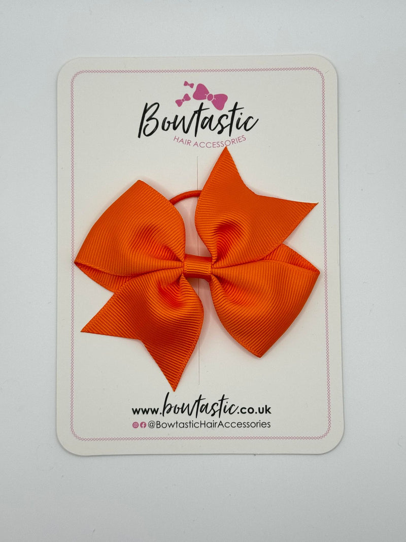 3.5 Inch Flat Bow Thin Elastic - Tangerine