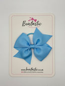 3.5 Inch Flat Bow Thin Elastic - Blue Mist
