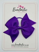 3.5 Inch Flat Bow Thin Elastic - Purple