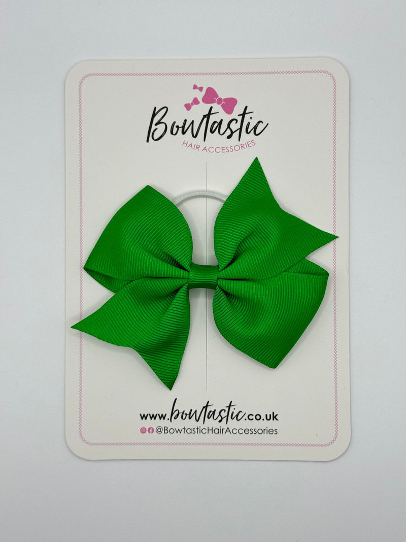 3.5 Inch Flat Bow Thin Elastic - Emerald Green