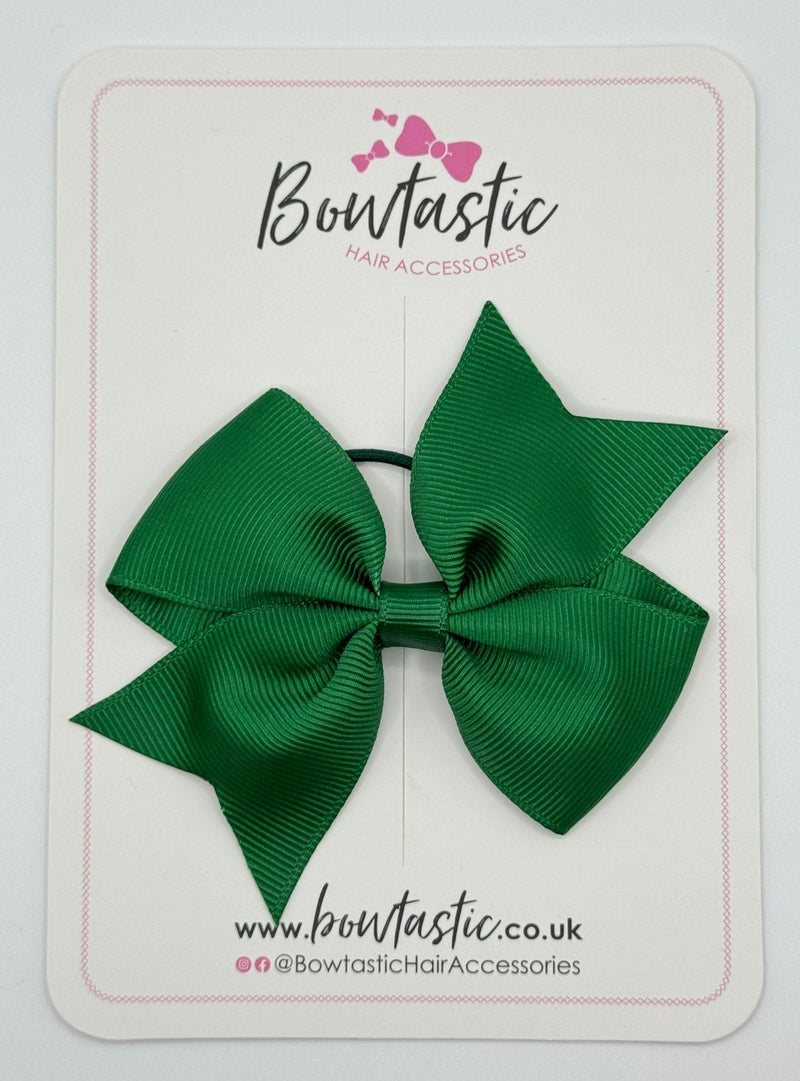 3.5 Inch Flat Bow Thin Elastic - Forest Green