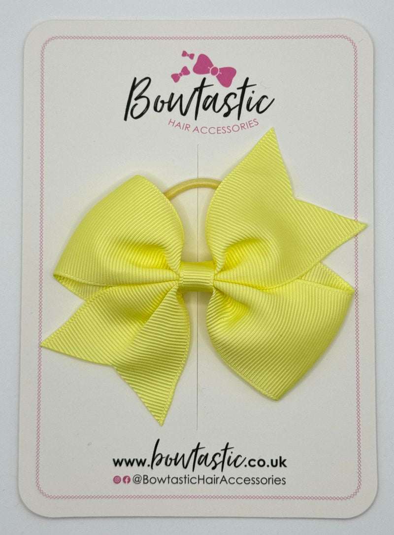 3.5 Inch Flat Bow Thin Elastic - Baby Maize