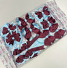 School Bundle - 5 Matching Pairs - Burgundy & Blue Topaz - Clips & Bobbles