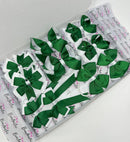 School Bundle - 5 Matching Pairs - Forest Green & White - Clips & Bobbles