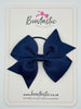 3.5 Inch Flat Bow Thin Elastic - Navy