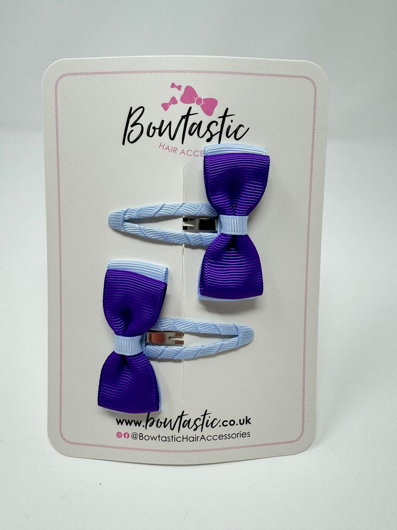 1.75 Inch Snap Clip - Purple & Bluebell - 2 Pack